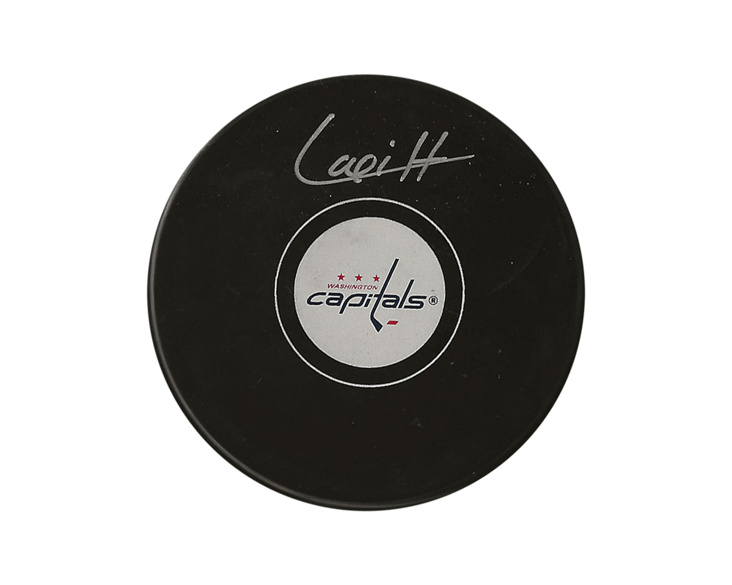 Hendrix Lapierre Autographed Washington Capitals Autograph Model Puck
