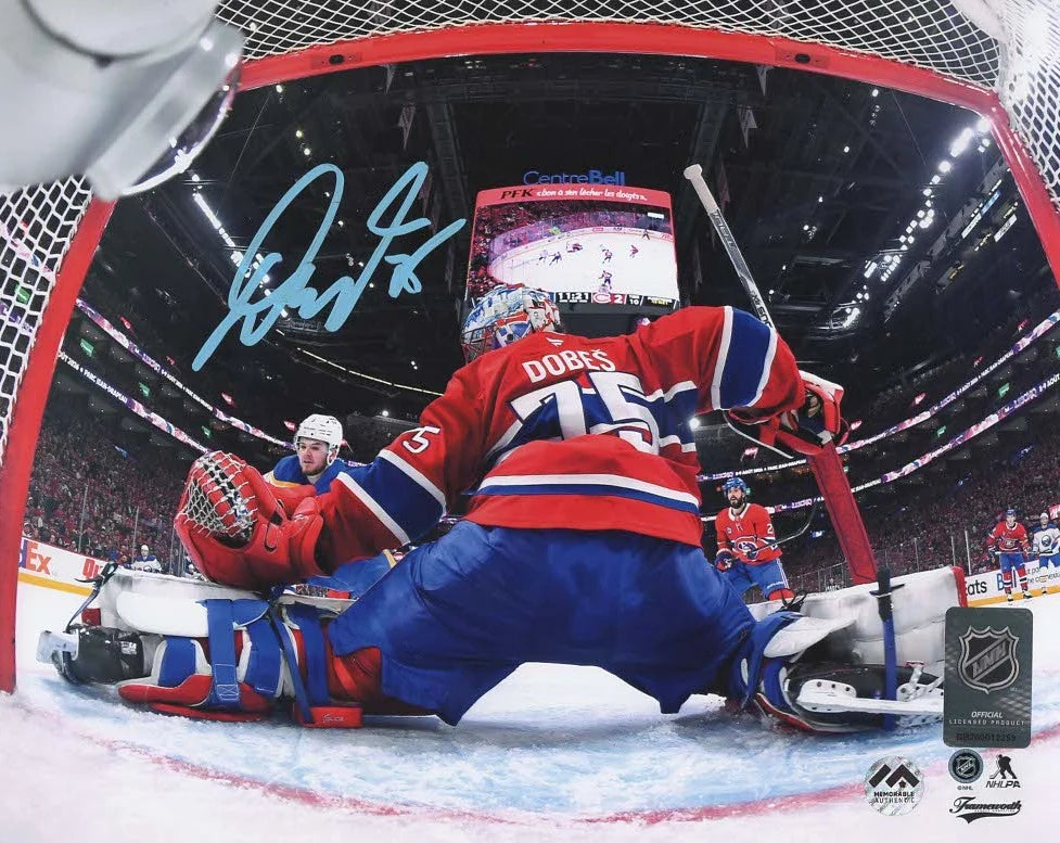 Jakub Dobes Autographed 8x10 Photo - Net View