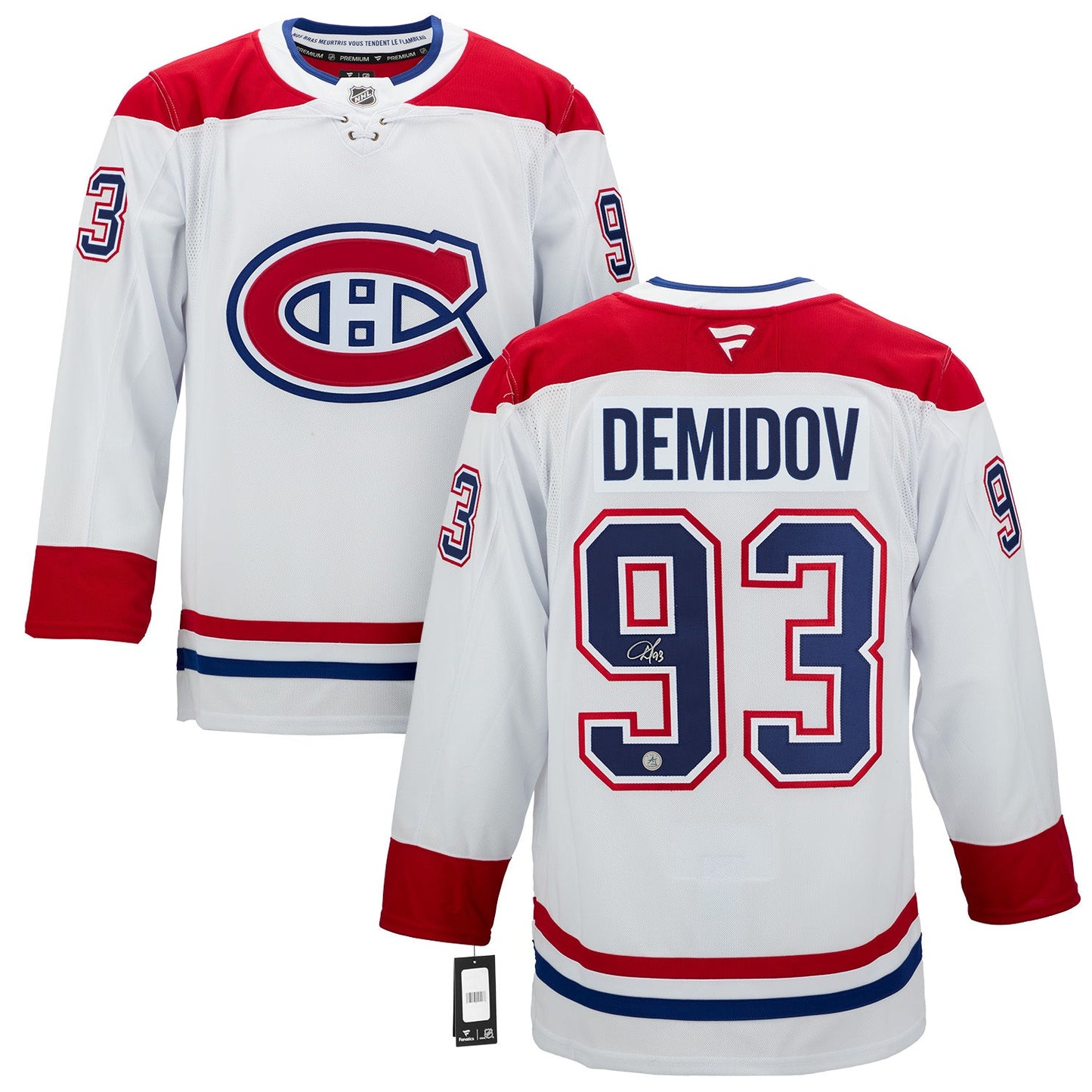 Ivan Demidov Signed Montreal Canadiens White Fanatics Premium Jersey