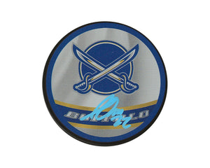 Jack Quinn Autographed Buffalo Sabres Reverse Retro Souvenir Model Puck