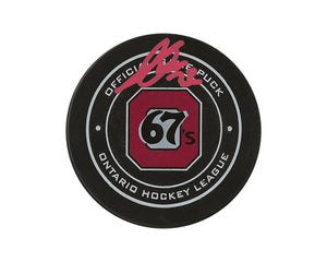 Jack Quinn Autographed Ottawa 67's Official Game Puck