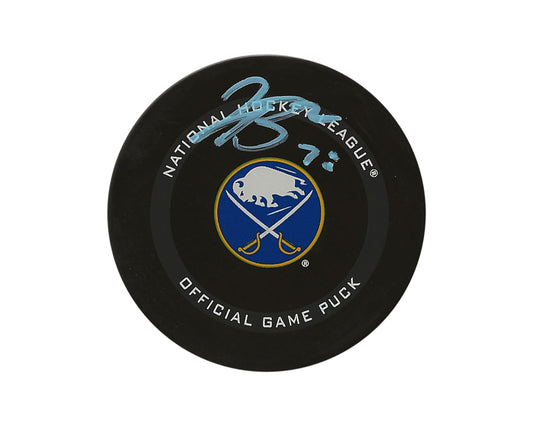 Jacob Bryson Autographed Buffalo Sabres Official Game Puck