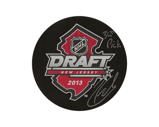 Zach Fucale Autographed 2013 NHL Draft Puck Inscribed "36th Pick"
