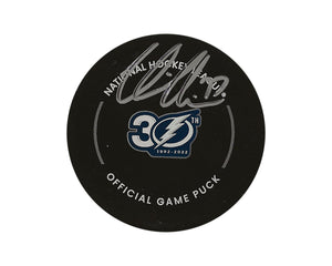 Victor Hedman Autographed Tampa Bay Lightning 30th Anniversary Official Game Puck