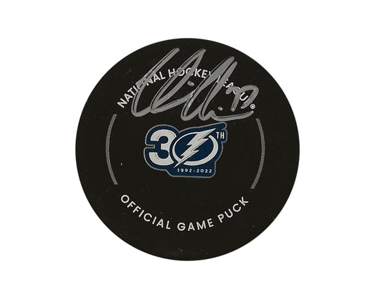 Victor Hedman Autographed Tampa Bay Lightning 30th Anniversary Official Game Puck