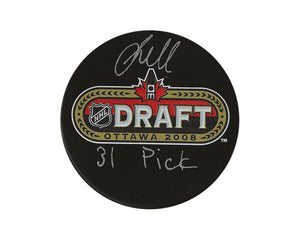 Jacob Markstrom Autographed 2008 NHL Draft Puck Inscribed "31st Pick"