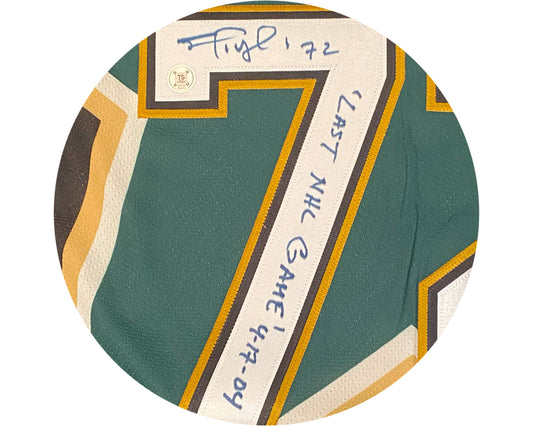 Shayne Corson Autographed Dallas Stars Home CCM Replica Jersey Inscribed " Last NHL Game 4-14-04"