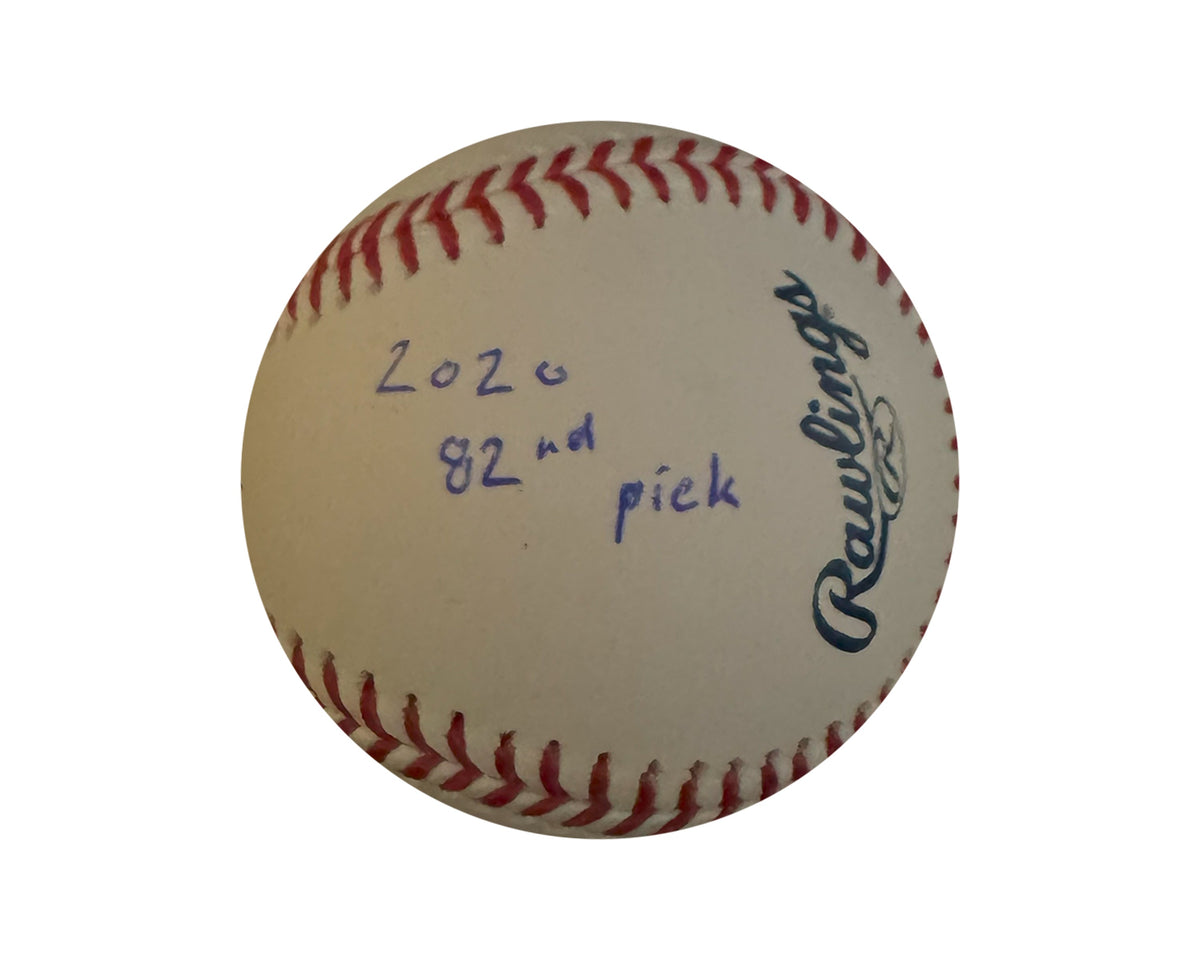 David Calabrese Autographed Rawlings Official Major League Baseball Inscribed "2020 82nd Pick"