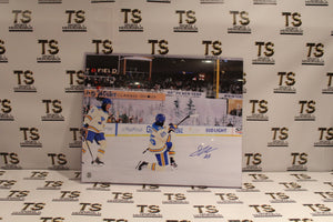 Jordan Kyrou Autographed St. Louis Blues 2022 Winter Classic Goal Celebration 16x20 Photo