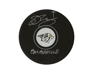 Filip Forsberg Autographed Nashville Predators Autograph Model Puck Inscribed "Smashville"
