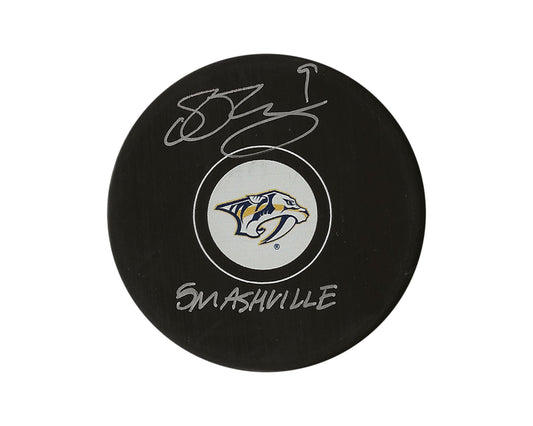 Filip Forsberg Autographed Nashville Predators Autograph Model Puck Inscribed "Smashville"