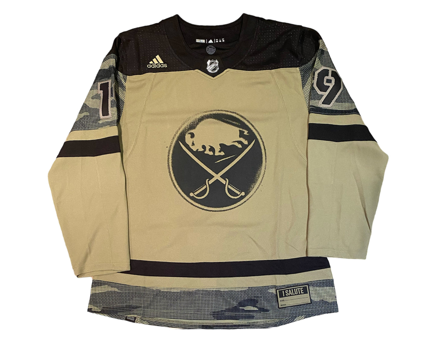 Peyton Krebs Autographed Buffalo Sabres Salute to Service Adidas Jersey