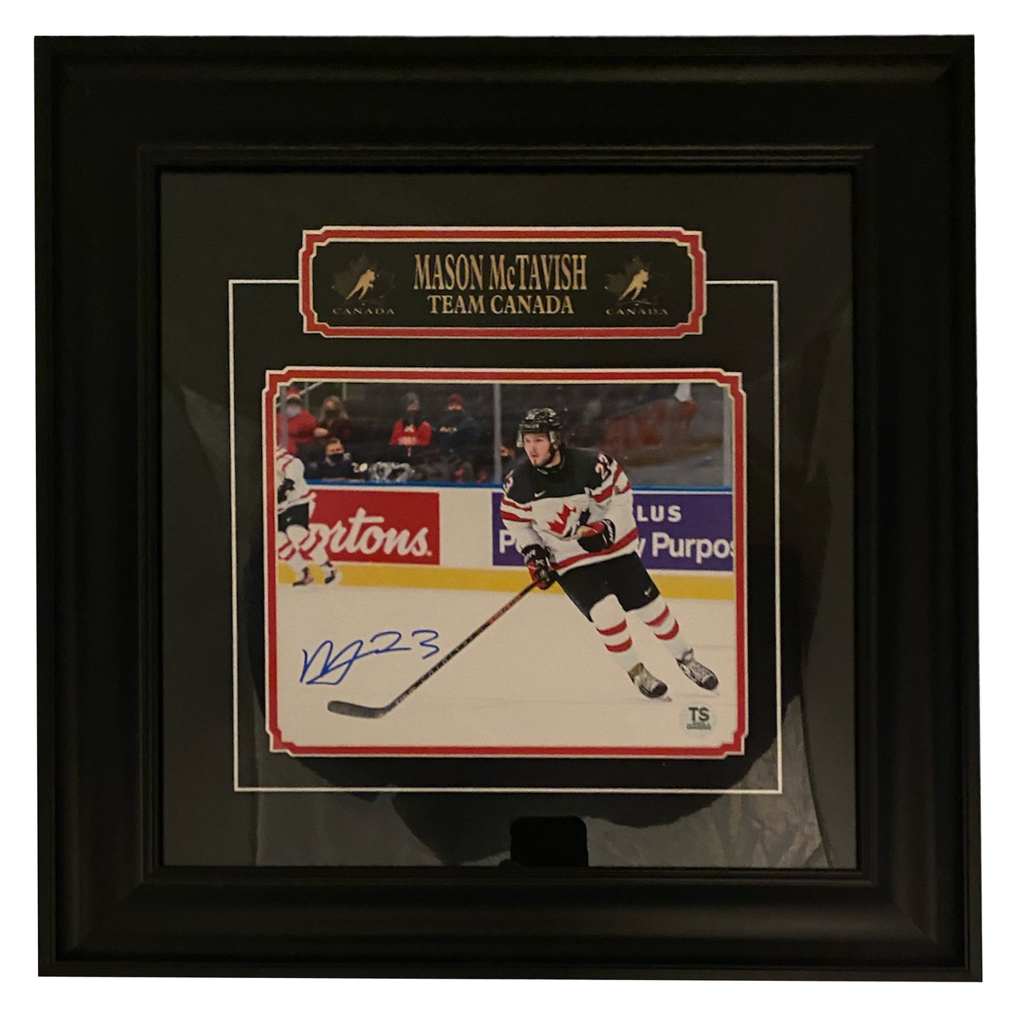 Mason McTavish Autographed Team Canada 8x10 Framed Photo