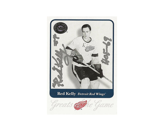 Red Kelly Autographed 2001 Fleer Greats of the Game #78 Hockey Card Inscribed "HOF-69"