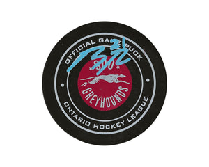 Ryan O'Rourke Autographed Sault Ste. Marie Greyhounds Official Game Puck