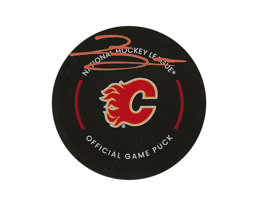 Zayne Parekh Autographed Calgary Flames Official Game Puck