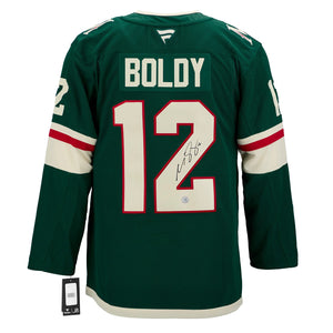 Matt Boldy Autographed Minnesota Wild Fanatics Premium Jersey