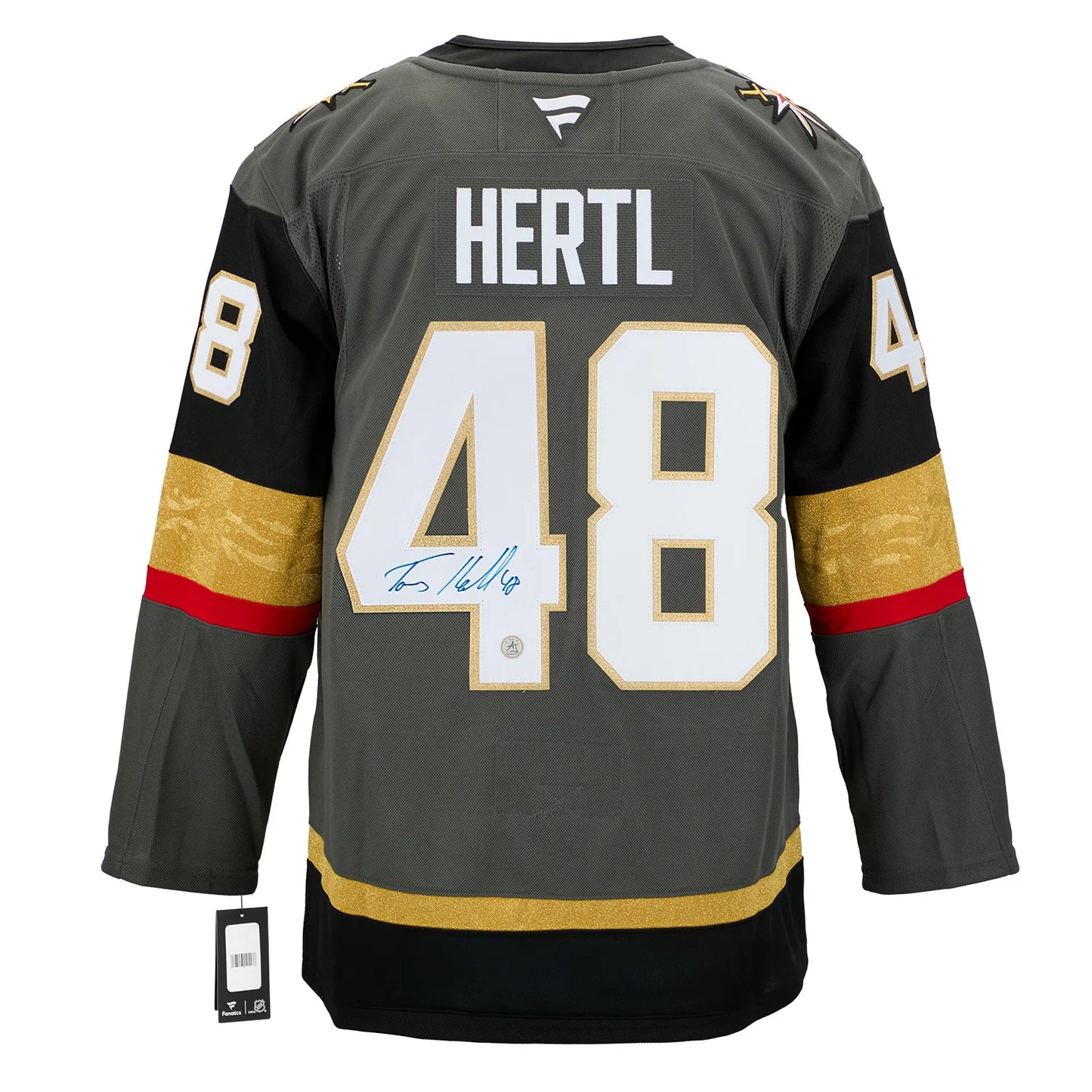 Tomas Hertl Signed Vegas Golden Knights Alt Grey Fanatics Premium Jersey
