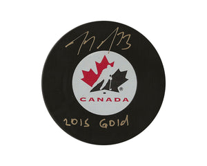 Tyler Toffoli Autographed Team Canada Autograph Model Puck Inscribed "2015 Gold"