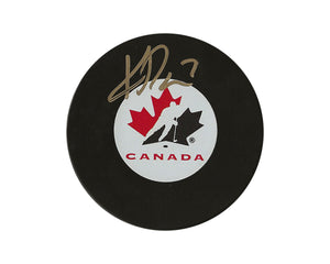 Kirby Dach Autographed Team Canada Autograph Model Puck