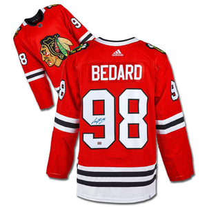 CONNOR BEDARD SIGNED JERSEY CHICAGO BLACKHAWKS ADIDAS