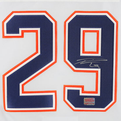 LEON DRAISAITL AUTOGRAPHED EDMONTON OILERS WHITE JERSEY – SIGNED NHL HOCKEY MEMORABILIA COLLECTIBLE (SIZE L OR XL)