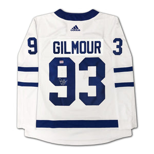 DOUG GILMOUR AUTOGRAPHED TORONTO MAPLE LEAFS WHITE ADIDAS JERSEY – SIGNED NHL HOCKEY MEMORABILIA COLLECTIBLE (SIZE L OR XL)