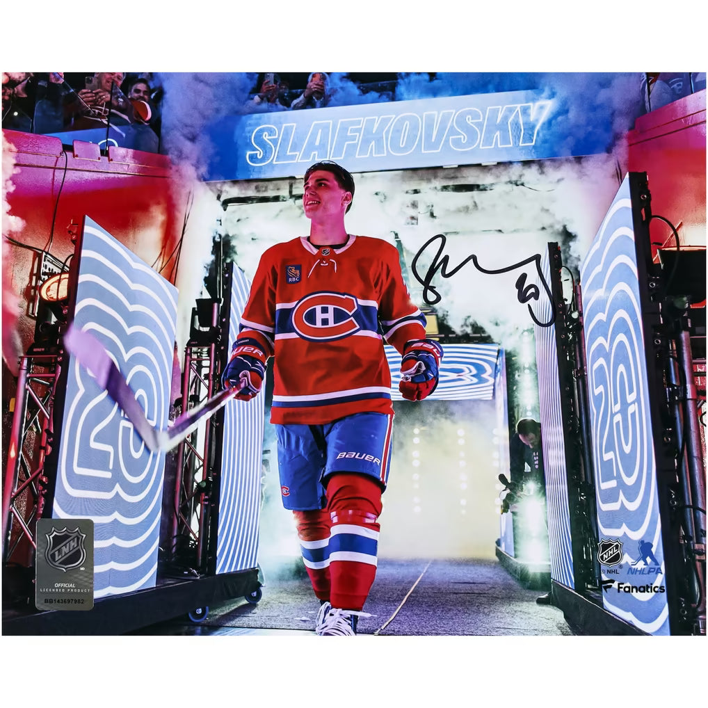 Juraj Slafkovsky Montreal Canadiens Fanatics Authentic Autographed 8" x 10" NHL Debut Photograph