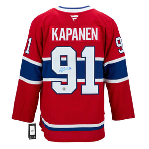 Oliver Kapanen Autographed Montreal Canadiens Fanatics Premium Jersey