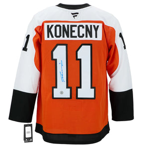 Travis Konecny Autographed Philadelphia Flyers Fanatics Premium Jersey