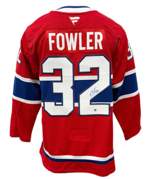 Jacob Fowler Autographed Montreal Canadiens Fanatics Premium Jersey