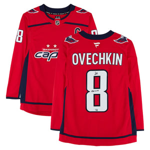 Alexander Ovechkin Washington Capitals Autographed Fanatics Authentic Red Fanatics Premium Jersey with "895G 4-6-25" Inscription