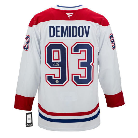 Ivan Demidov Signed Montreal Canadiens White Fanatics Premium Jersey