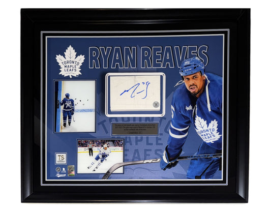 Ryan Reaves Autographed Toronto Maple Leafs Framed Game-Used Board Piece LE /5