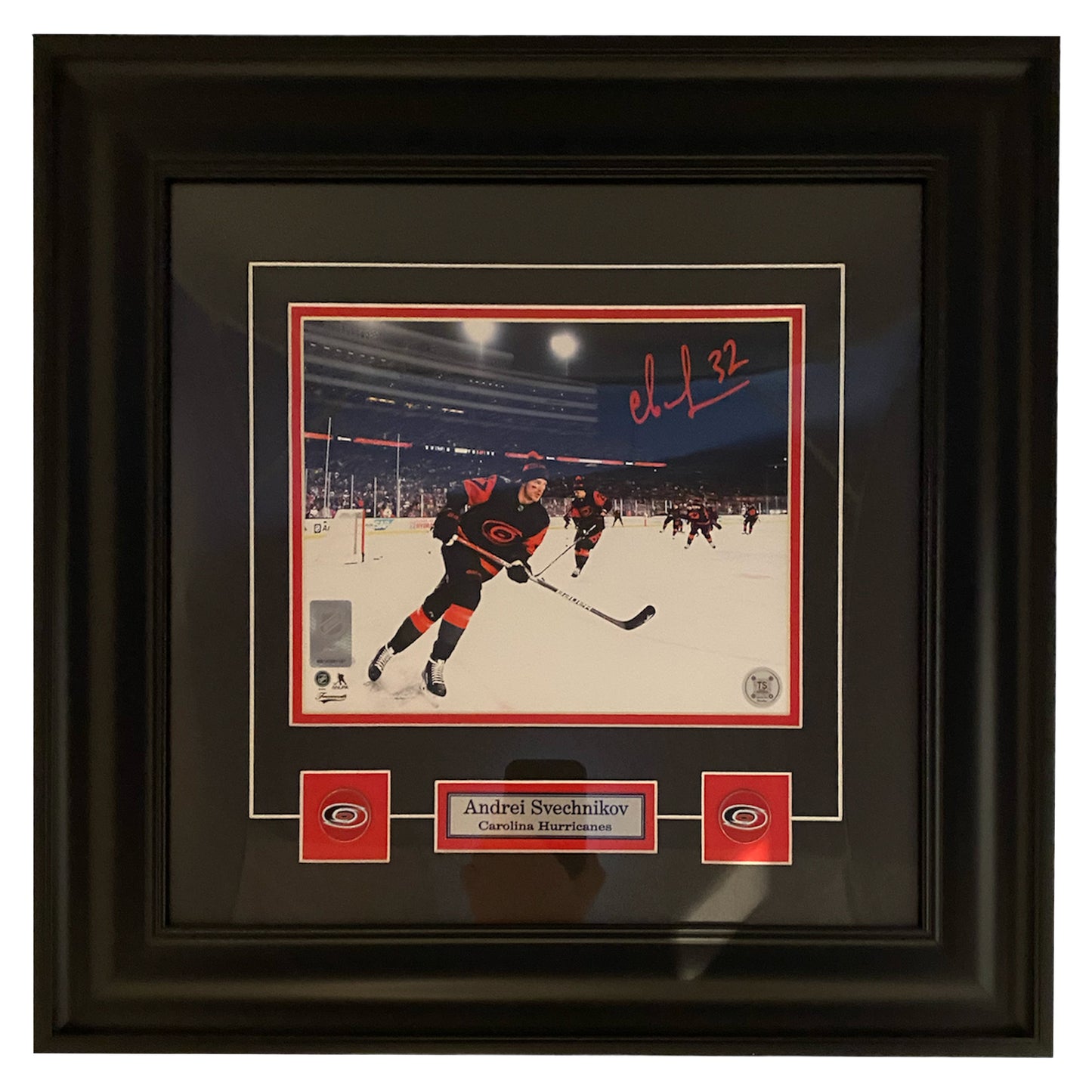 Andrei Svechnikov Autographed Carolina Hurricanes 2023 Stadium Series Framed 8x10 Photo