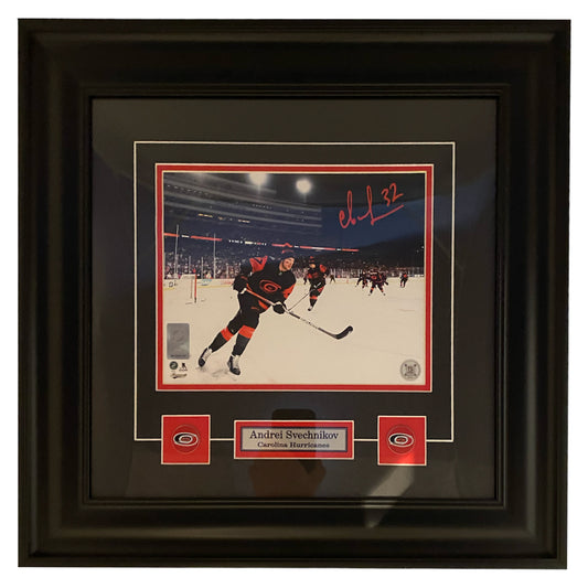 Andrei Svechnikov Autographed Carolina Hurricanes 2023 Stadium Series Framed 8x10 Photo